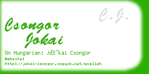 csongor jokai business card